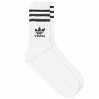 Adidas Men's Mid Cut Crew Sock in White