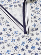 Orlebar Brown - Ridley Printed Voile Henley Shirt - Blue
