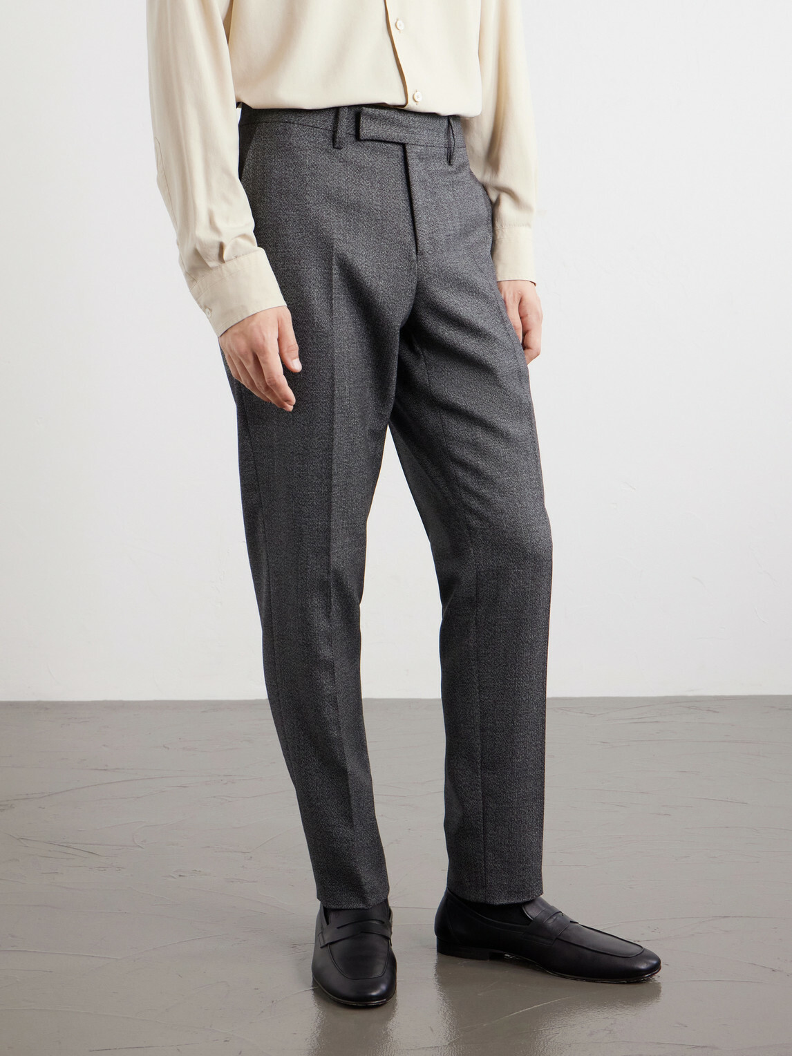 Lardini - Straight-Leg Wool Suit Trousers - Gray