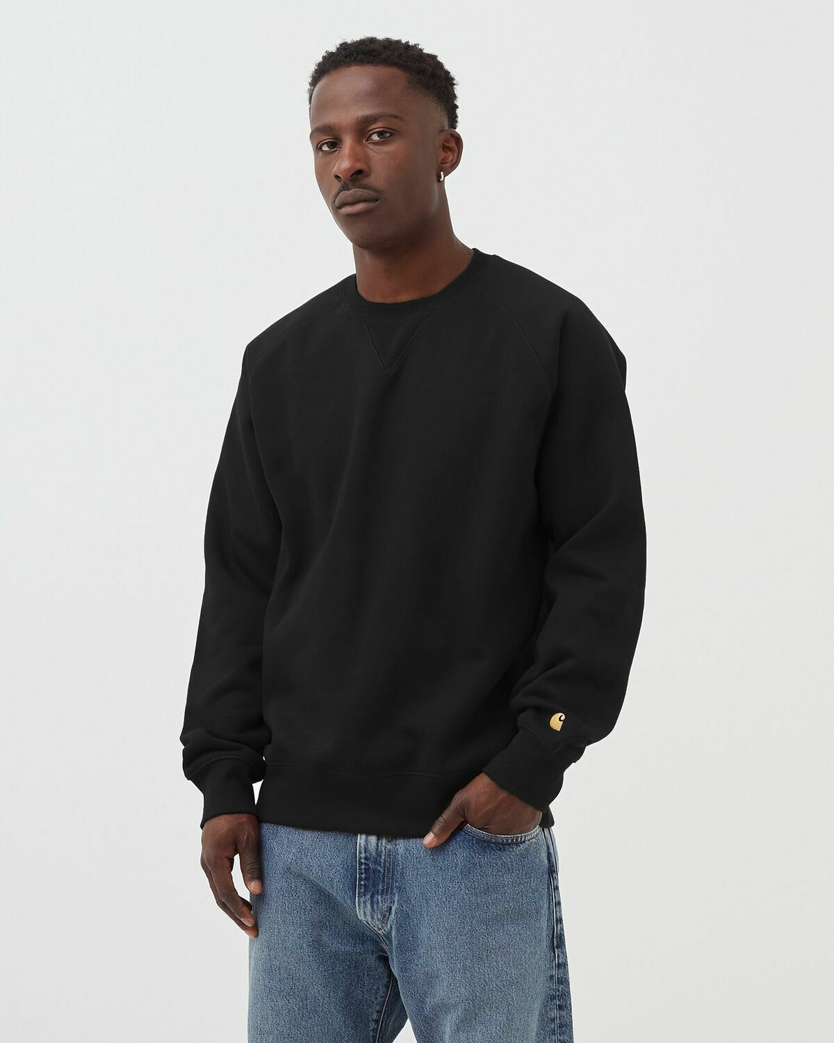 Carhartt Wip Chase Sweatshirt Black - Mens - Sweatshirts Carhartt WIP
