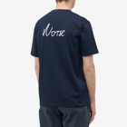 Norse Projects Men's Johannes Chain Stitch Logo T-Shirt in Dark Navy