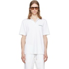 Casablanca White Laurel Pique Short Sleeve Polo