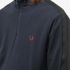 Fred Perry Authentic Men's Taped Half Zip Track Top in Navy
