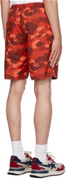 BAPE Red Camo Shark Reversible Shorts