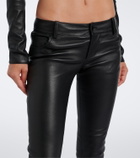 Gucci Leather slim pants