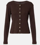 Leset Pointelle cotton cardigan