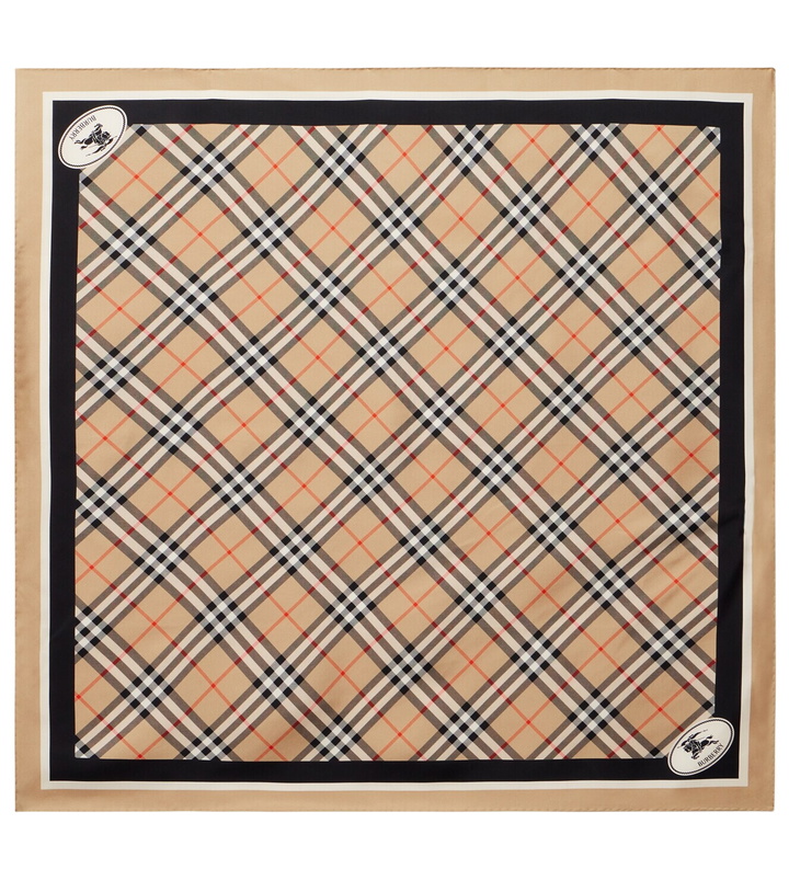 Photo: Burberry Burberry Check silk twill scarf