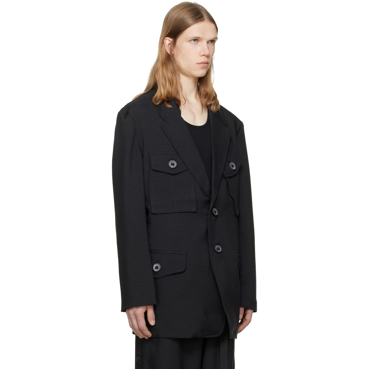 Y-3 Black Sport Uniform Chore Jacket