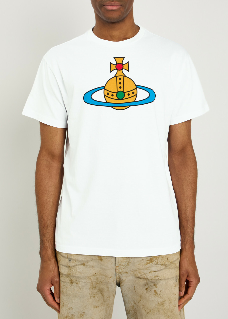 Vivienne Westwood Orb-print Stretch-cotton T-shirt White