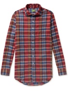 Sid Mashburn - Spread-Collar Checked Cotton-Flannel Shirt - Red