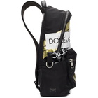 Dolce and Gabbana Black Logo Tape Backpack