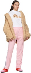 Palm Angels Beige Curly Pea Jacket