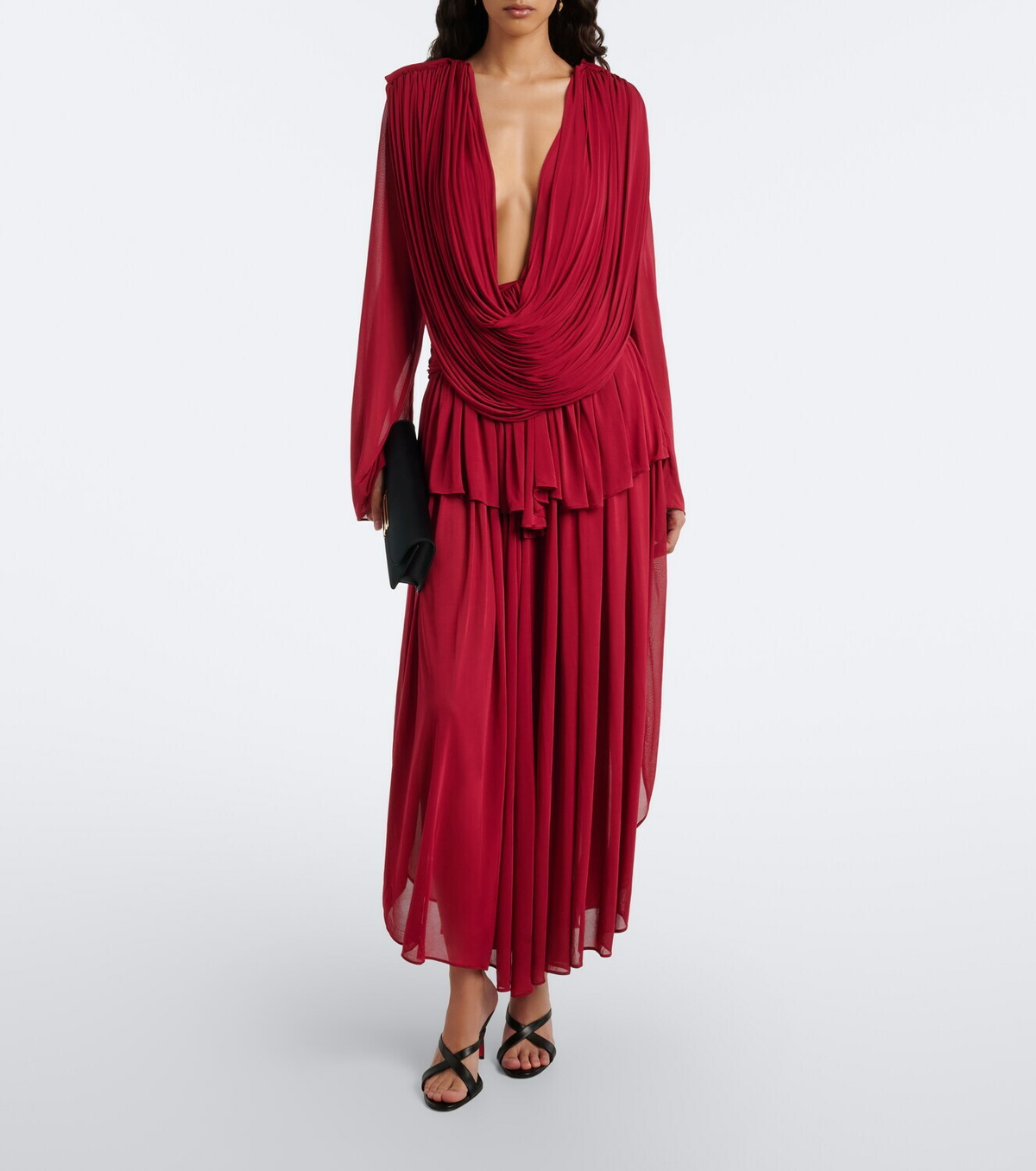 Christopher Esber Ripple draped jersey top