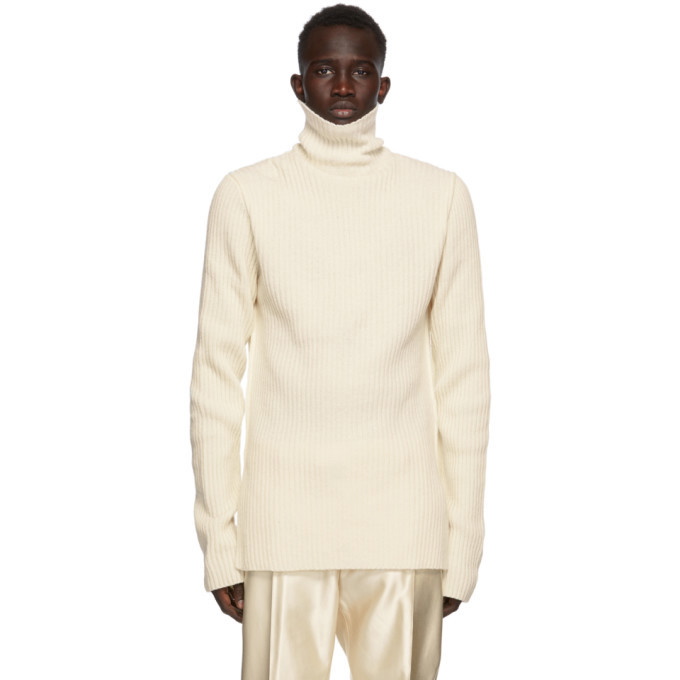 Photo: Ann Demeulemeester Off-White Wool Knit Turtleneck