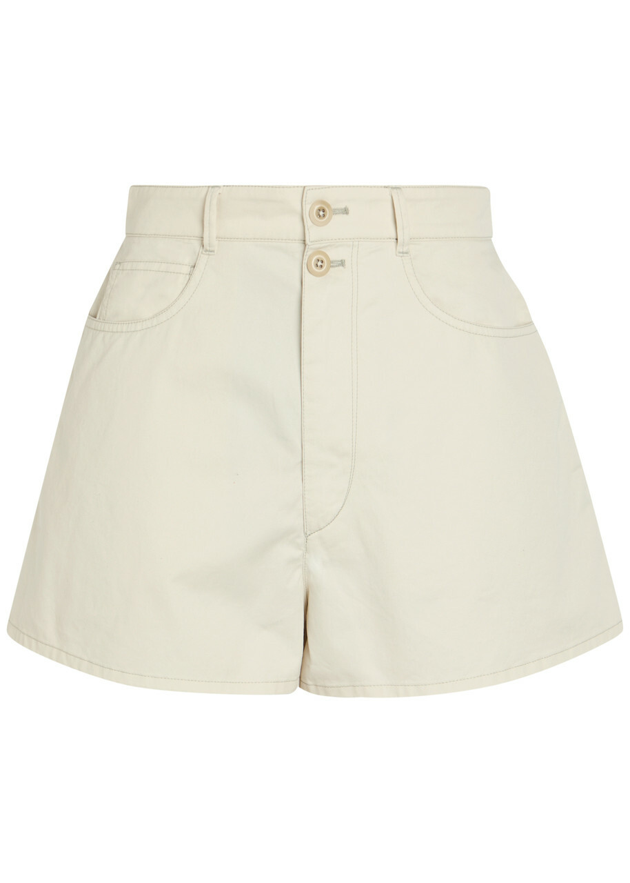 Lemaire Cotton Shorts Ivory