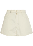 Lemaire Cotton Shorts Ivory