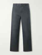 Barena - Straight-Leg Cotton-Satin Trousers - Gray