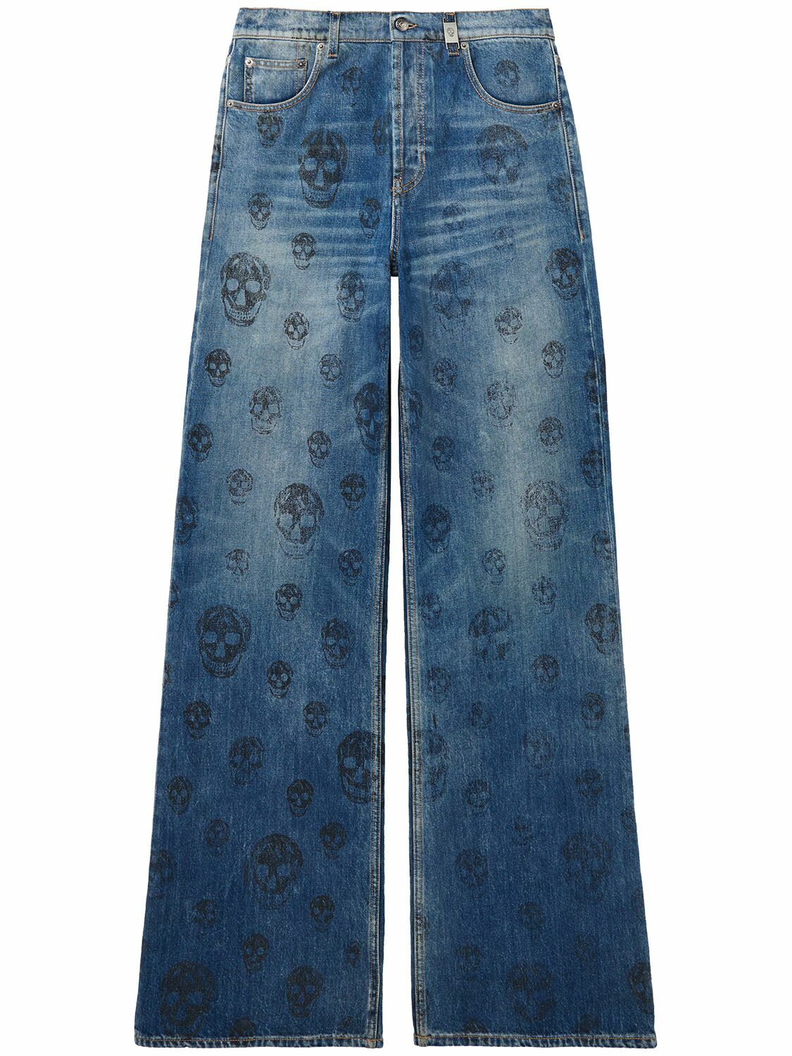 ALEXANDER MCQUEEN Skull Baggy Cotton Jeans Alexander McQueen