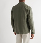 Mr P. - Garment-Dyed Linen Overshirt - Green