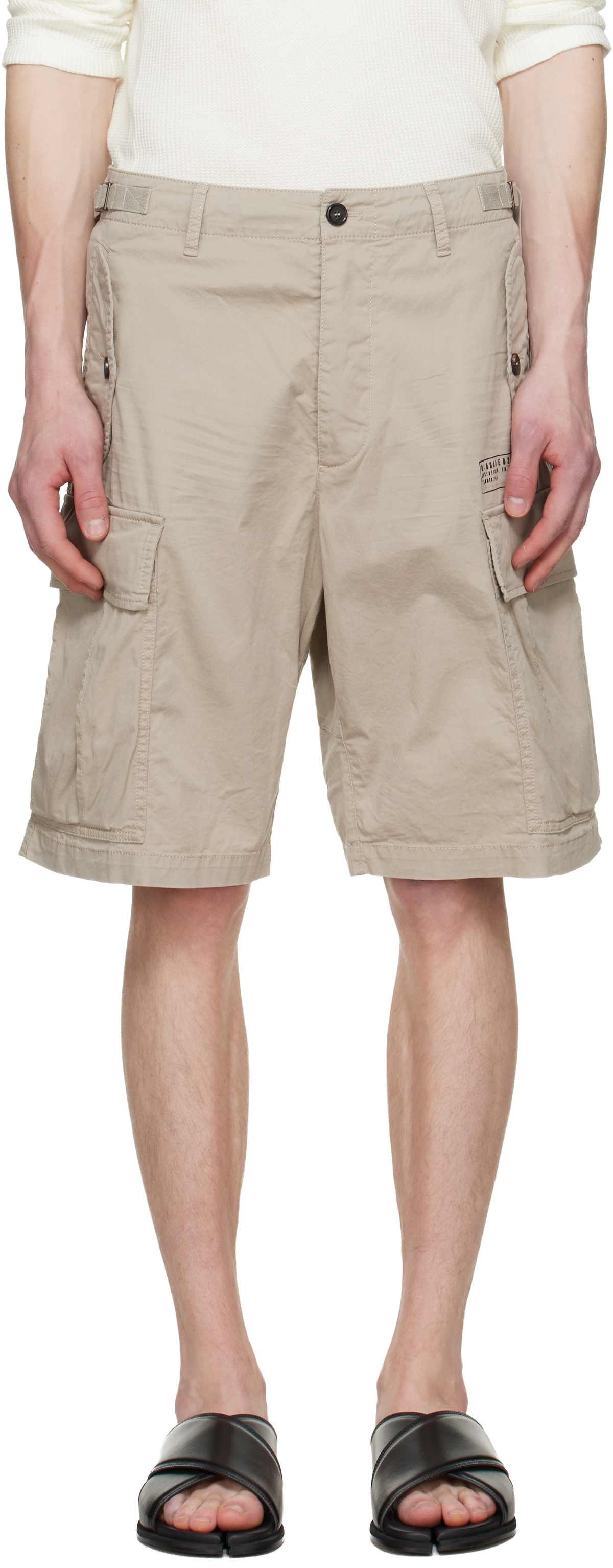 Dsquared2 Beige Light Cotton Utility Kawaii Shorts