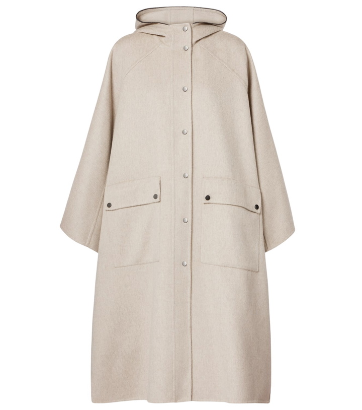 Photo: Brunello Cucinelli Hooded cashmere cape
