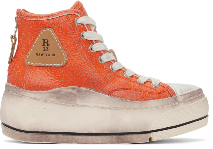 Photo: R13 Orange Kurt High Top Sneakers