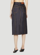 Alexander McQueen Contrast Stitching Denim Skirt