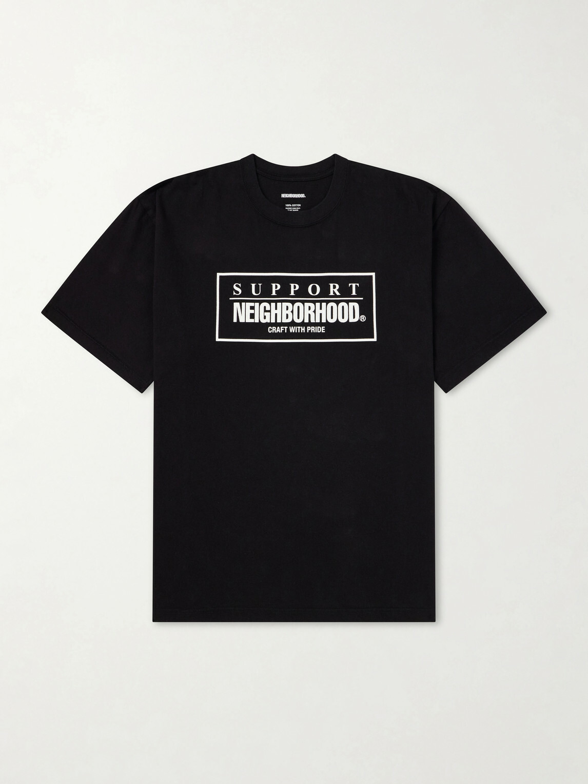 Neighborhood - Logo-Print Cotton-Jersey T-Shirt - Black
