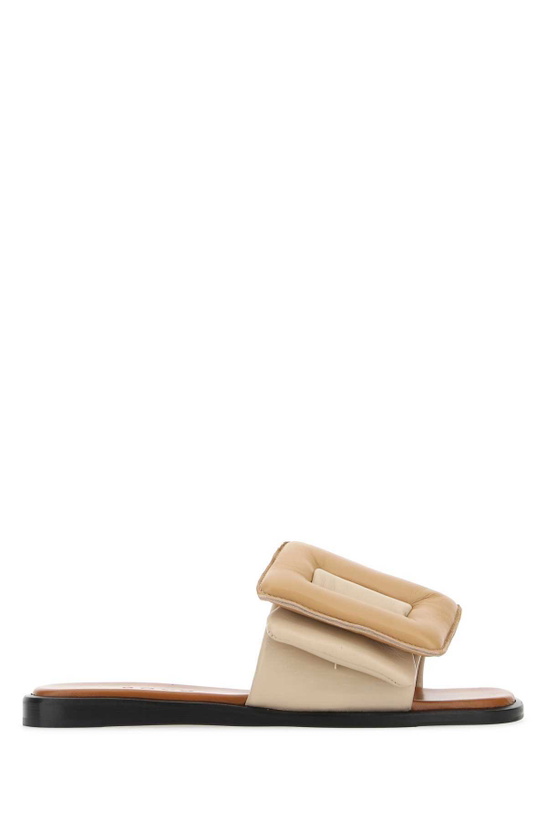 Photo: BOYY Two-tone Leather Puffy Slippers