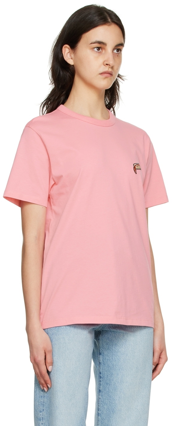Maison Kitsuné Pink Olympia Le-Tan Edition Hot Dog Fox T-Shirt