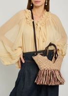 Zimmermann Goldentime Small Fringed Raffia Tote bag - Natural - One Size