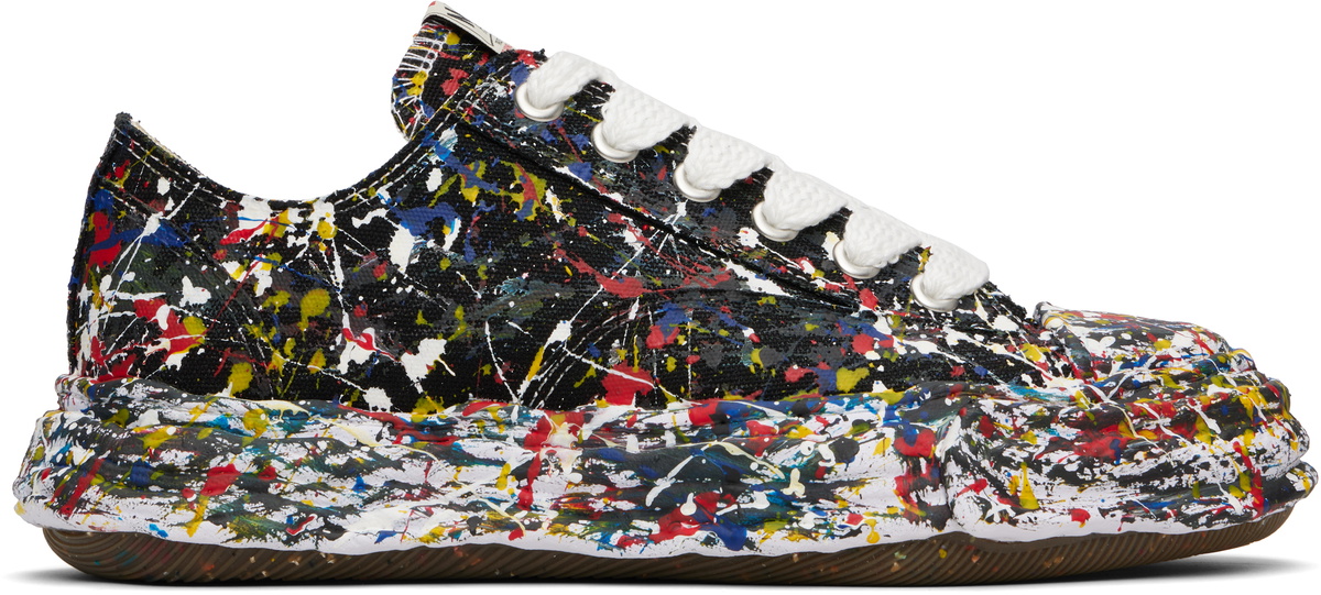 Maison MIHARA YASUHIRO Black 'Peterson23' OG Sole Sputtering Paint Sneakers