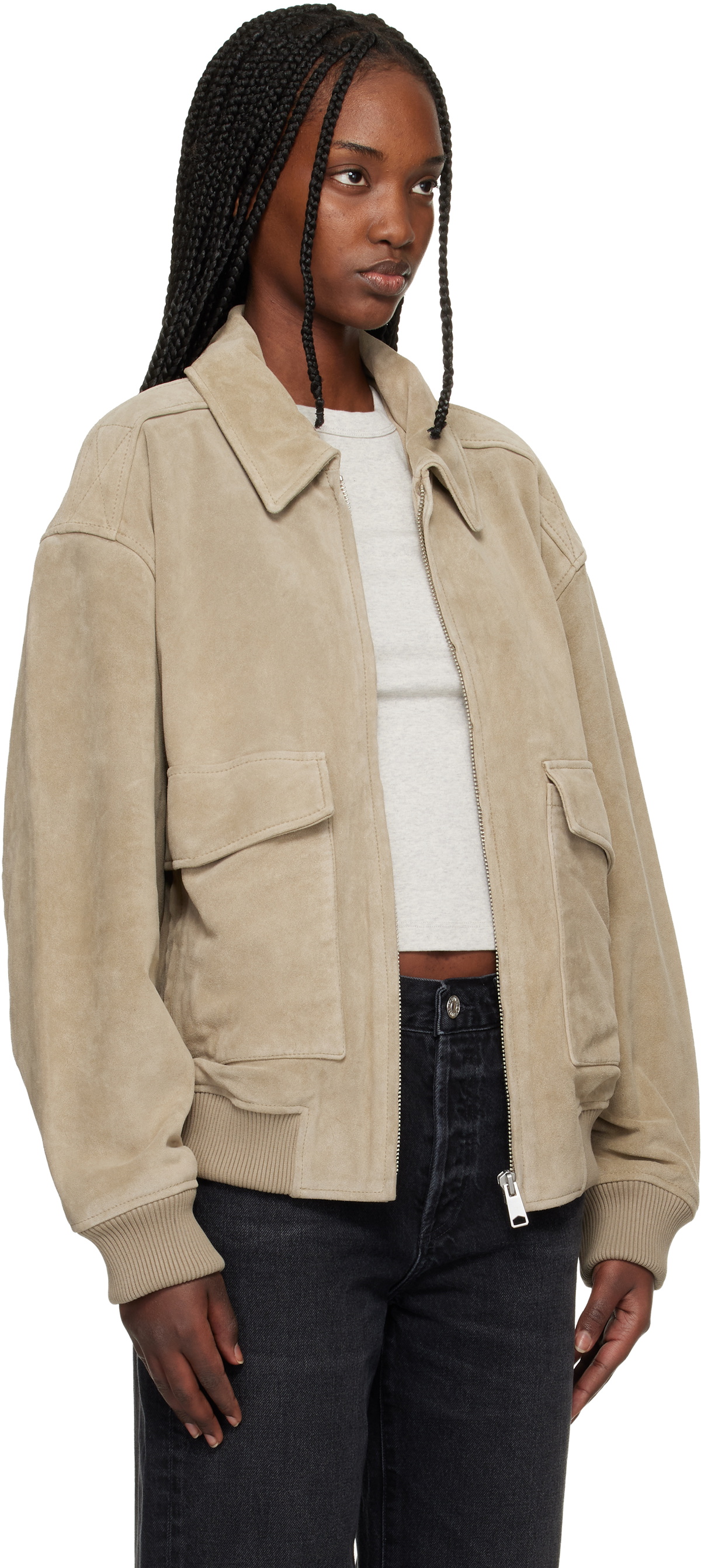 Citizens of Humanity Khaki Vivienne Suede Jacket