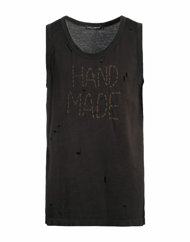 Photo: Dolce & gabbana Mens Tank top Dark in Brown