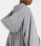 The Attico Logo cotton fleece hoodie