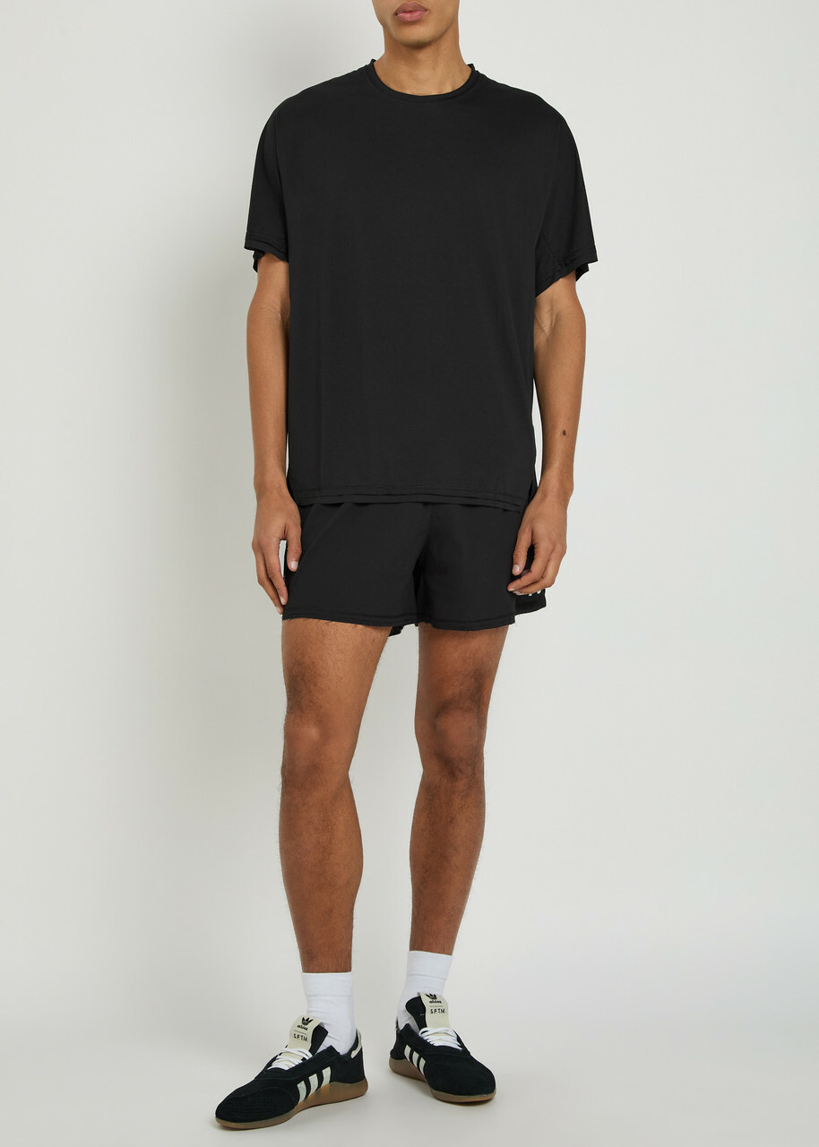 Y-3 Logo Stretch-polyamide Running Shorts Black