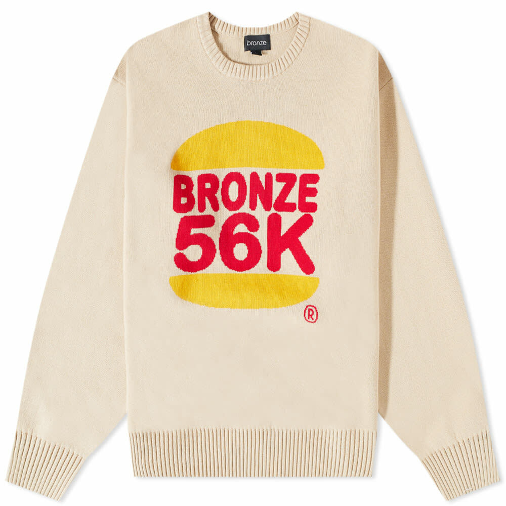 Bronze 56k Men's Burger Crew Knit in Taupe Bronze 56k