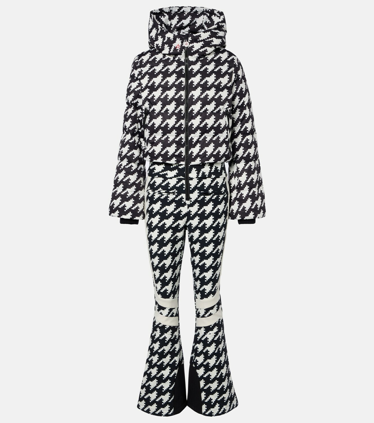 Perfect Moment Polar Flare houndstooth down ski suit
