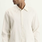 Studio Nicholson Men's View Regular Fit Shirt in Parchment/Black Stripe