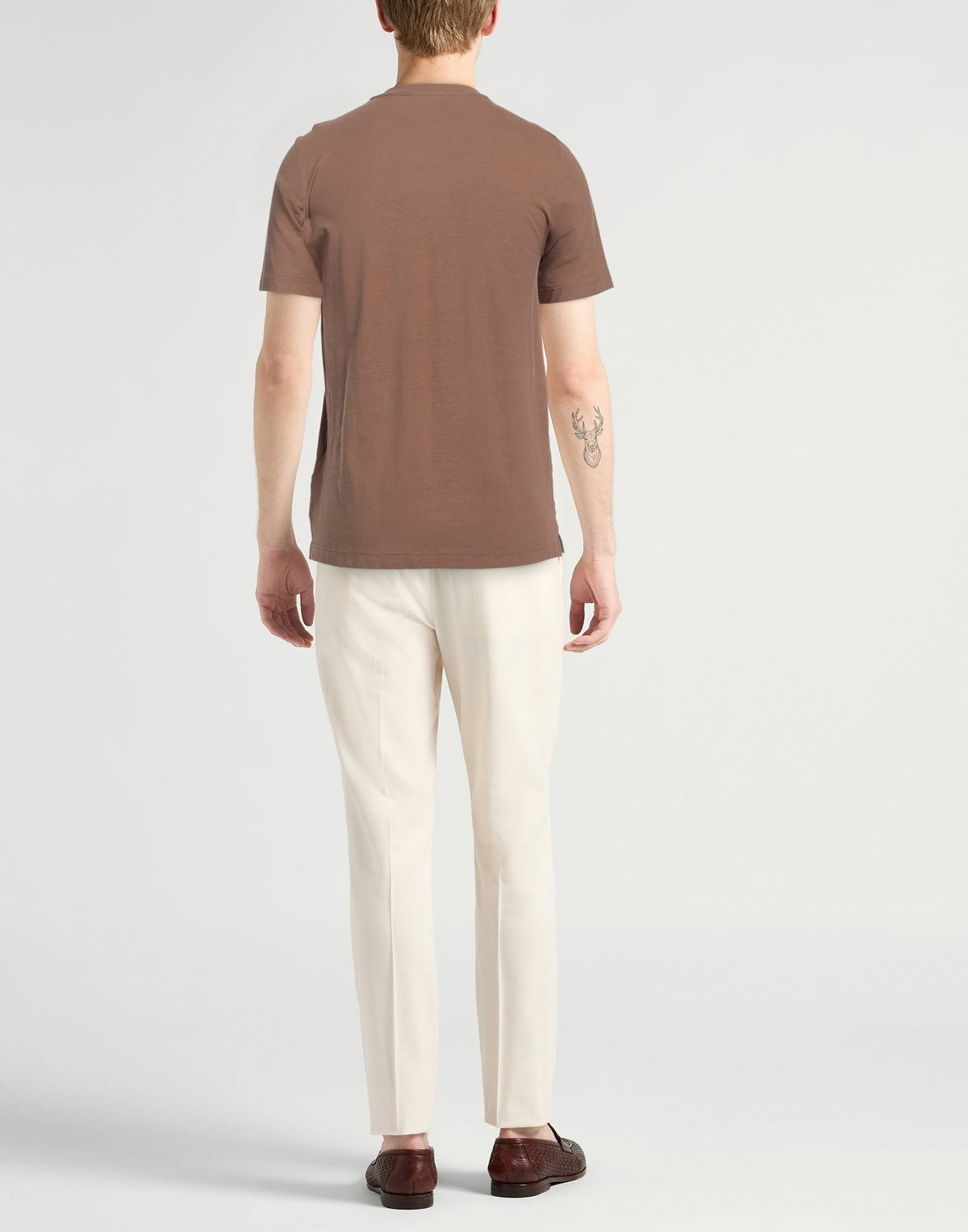 Lardini Mens T-shirt in Light brown
