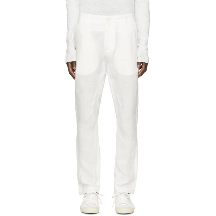 Photo: Isabel Benenato White Linen Relaxed Trousers