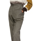 Martine Rose Brown Wool Panelled Tailored Trousers