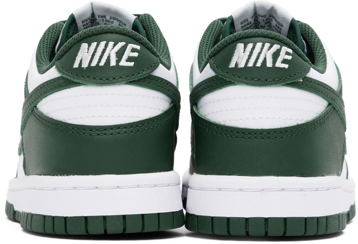 Nike Big Kids Green & White Dunk Low Sneakers Nike display picture 2