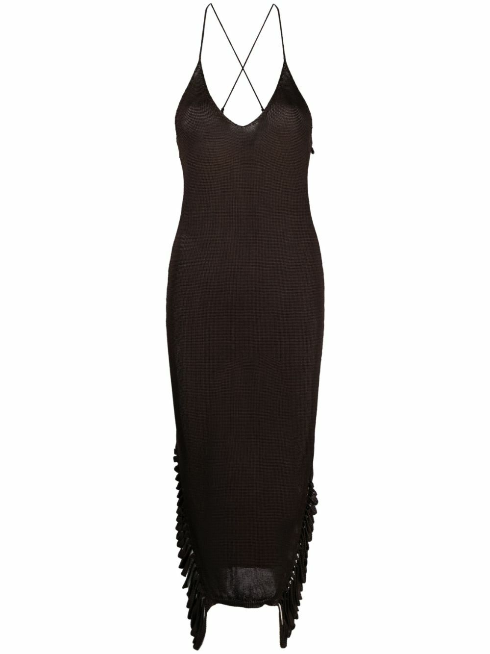AISLING CAMPS Purple Stalactite Knit Dress