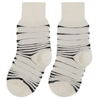 Issey Miyake Men White Ikat Socks