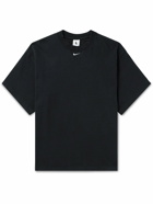 Nike - Solo Swoosh Logo-Embroidered Cotton-Jersey T-shirt - Black