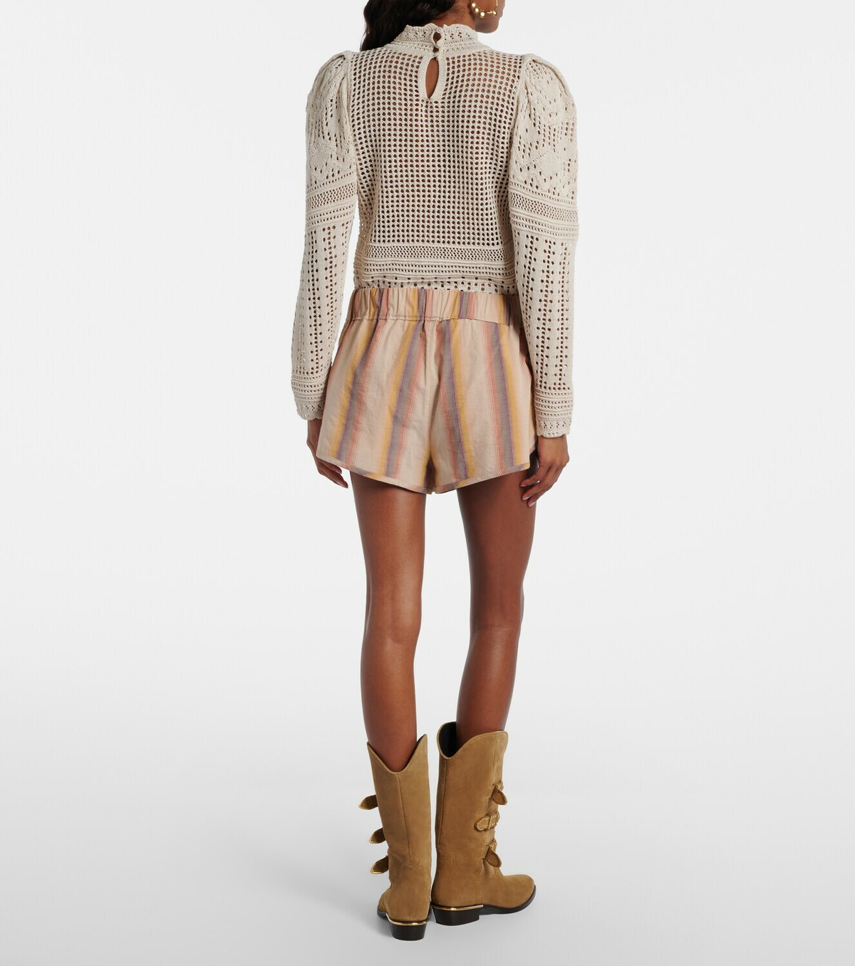 Isabel Marant Melinea striped cotton shorts
