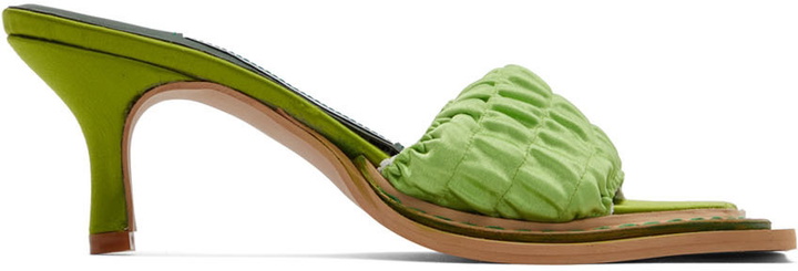Photo: Sinéad O’Dwyer Green Tabitha Ringwood Edition Satin & Leather Heels