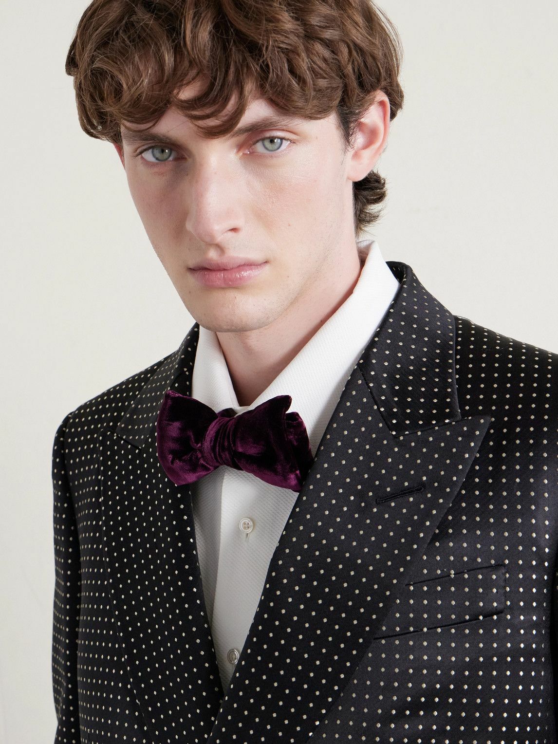 TOM FORD - Pre-Tied Cotton-Velvet Bow Tie