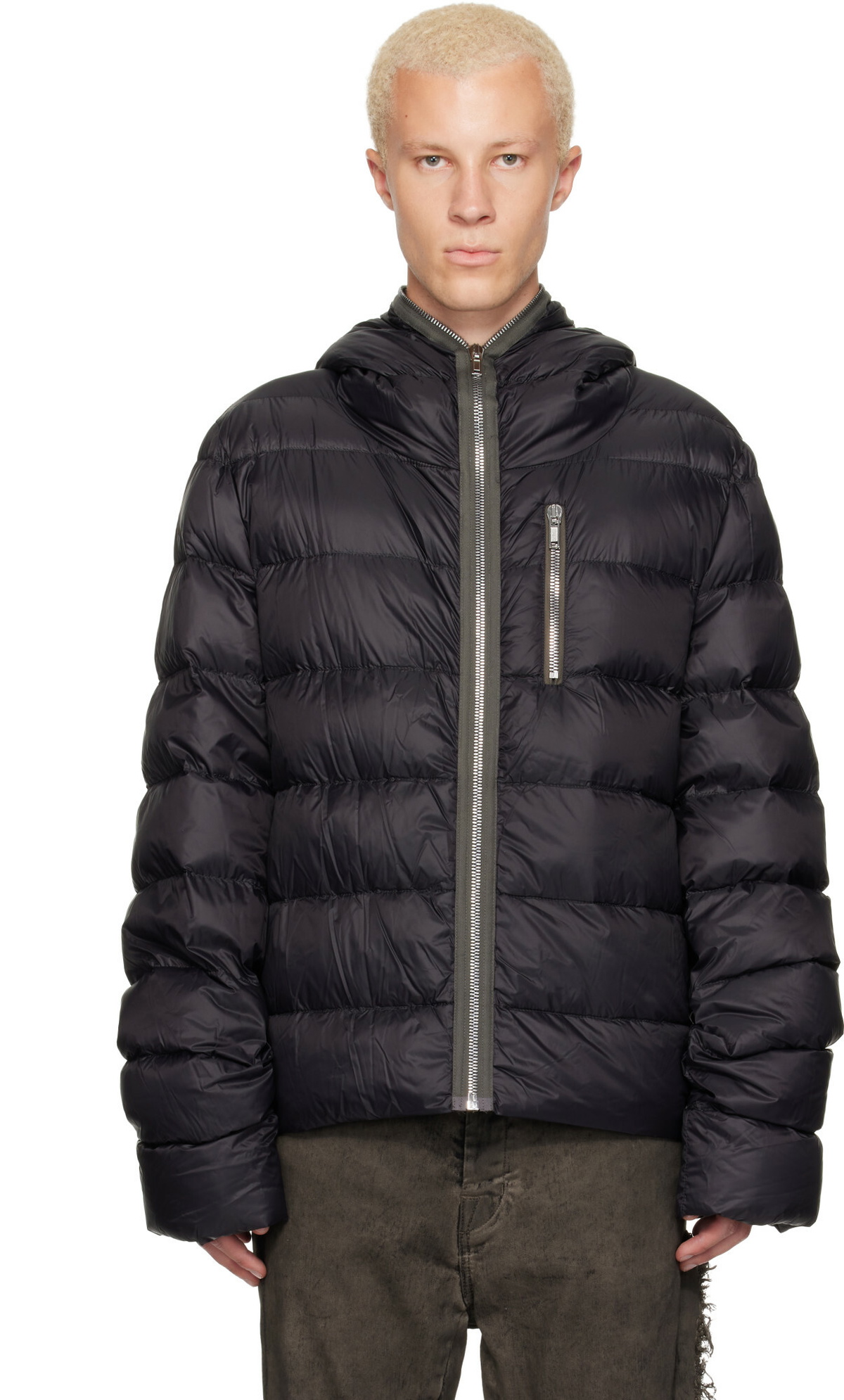 Rick Owens Black Mollino Down Jacket Rick Owens